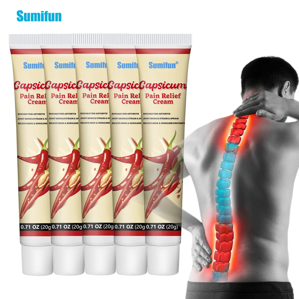 

1/2/3/5Pcs Sumifun Capsicum Pain Relief Cream Rheumatism Arthritis Analgesic Hot Pepper Ointment Muscle Joints Ache Care Plaster