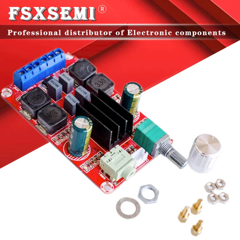 

XH-M189 TPA3116D2 TPA3118D2 2x50W Digital Power Amplifier Board 5V To 24V Dual Channel Stereo AMP