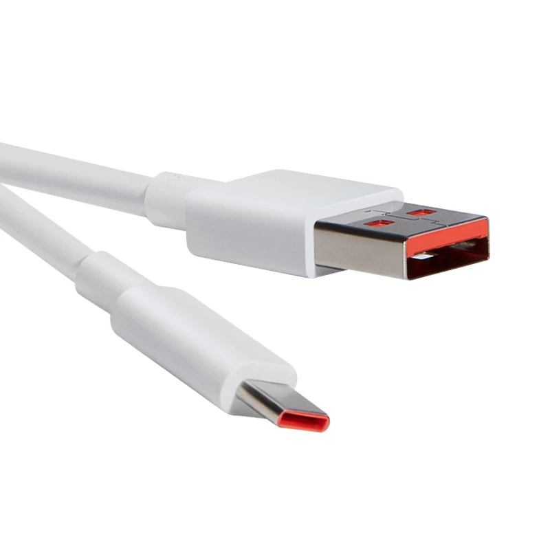 6A USB A To C Fast Charging Cable - 66W Compatible With Xiaomi Phones, 1.5m White Cable
