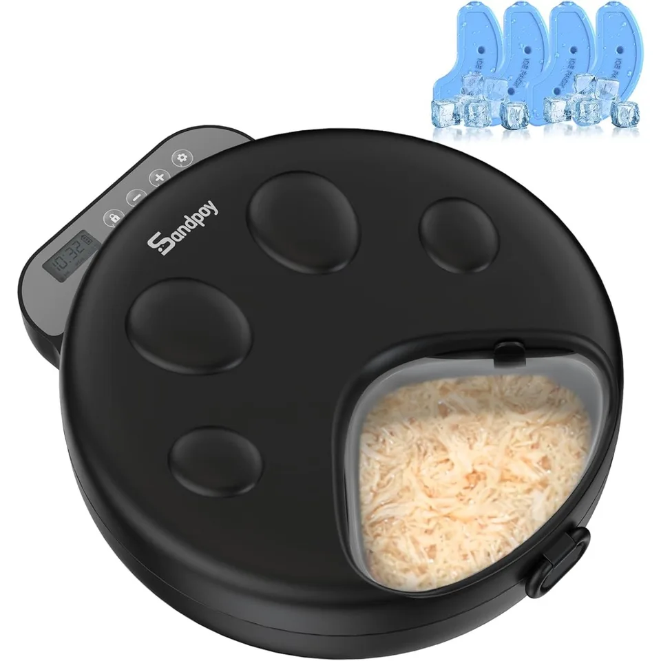 Automatic Cat Feeder with Refrigerated Food Storage