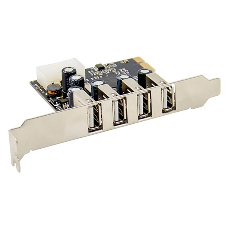 

1 компл. PCI-E на 4 порта USB 2,0 карта преобразователя PCIE USB2.0 карта адаптера MCS9990 чипсет позволяет горячей замены USB Райзер карта PCB