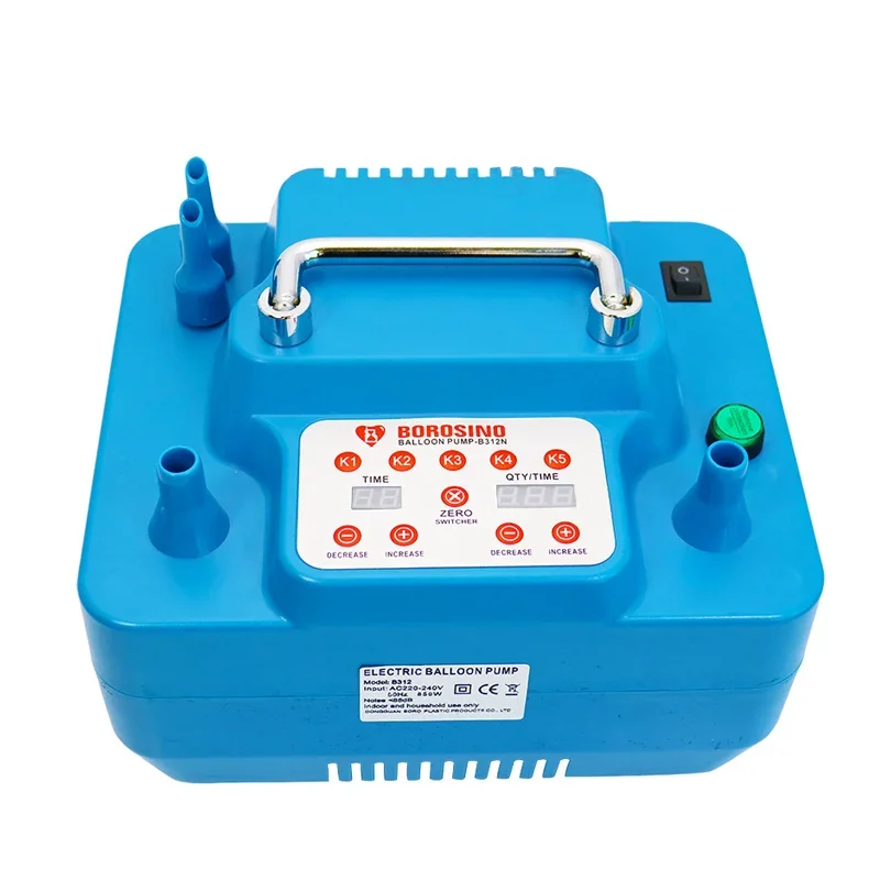 

Electric Balloon Pump 800W With Timer Dual Holes Professional Inflator With Memory Function Foot Switch 800W