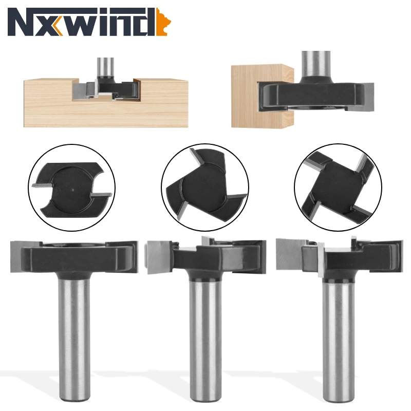 

NXWIND 12MM 12.7MM Shank "T" Type Bit Router Bit Woodworking Milling Cutter For Wood Bit Face Mill Carbide Cutter End Mill
