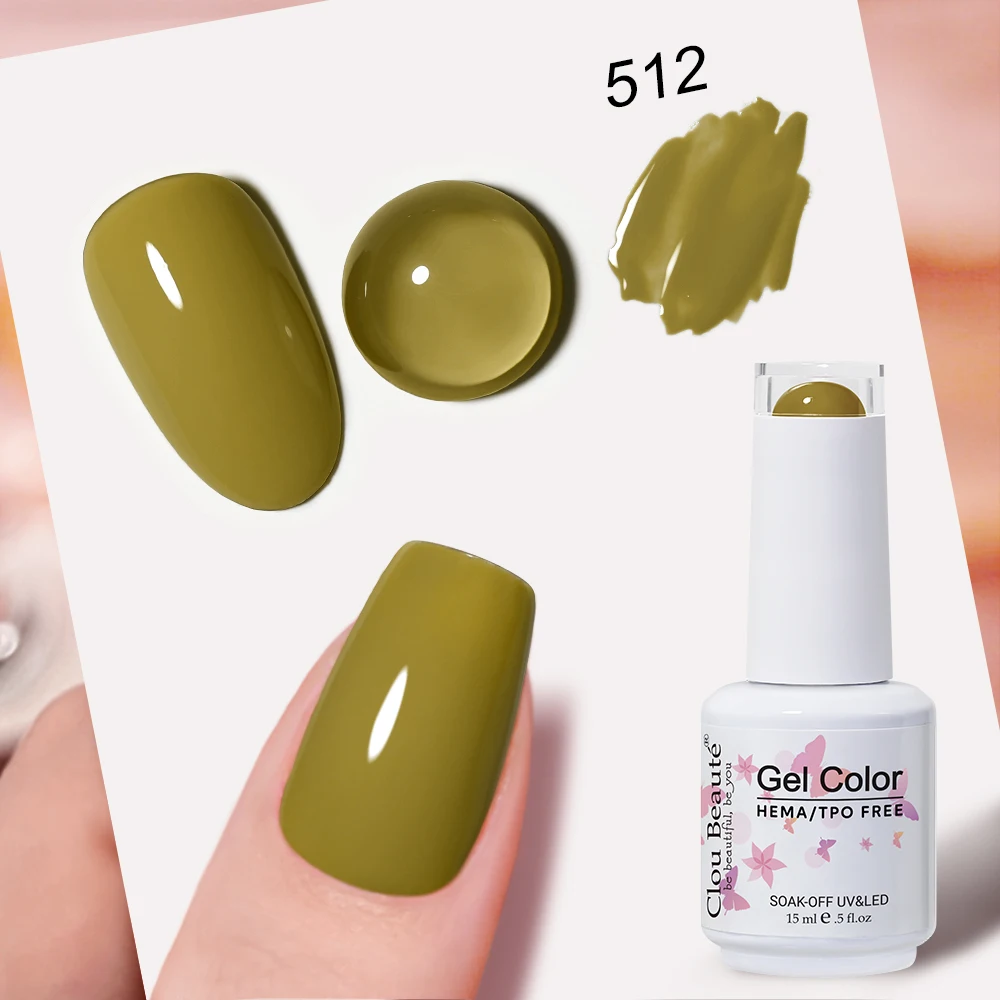 Clou Beaute Full Coverage Dark Red and Grey Gel Nail Polish