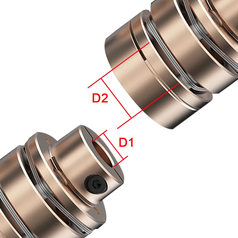 Description Picture 3 of itemFlange Coupling LED D40L35/50 Flexible Motor Shaft Coupler Aluminium Diaphragms Universal Joint For 3D Printer Cardan Rc