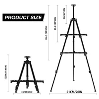 Art easel, adjustable floor folding aluminum easel, sturdy and portable easel for painting and exhibition. 2
