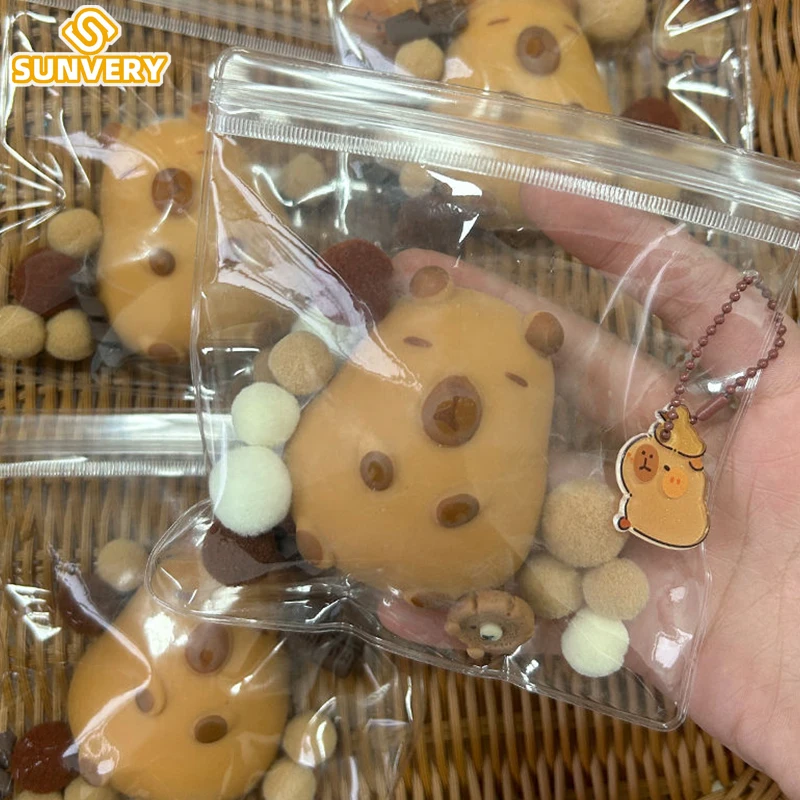Fidget Toys Anti Stress Toy Release Pressure Toy Squishy Toys Sensory Toys Decompression Toy Stress Relieving Toy Capybara Squishy Toy Slow Rebound Cute Brown Bear Animal Stress Relief Fidget Sensory Toys for Kids Adults Decompression Gift