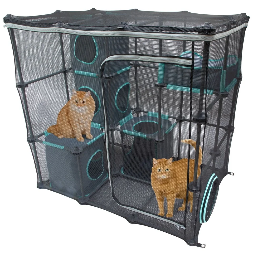 Expandable Outdoor Cat Catio Play Enclosure Kit