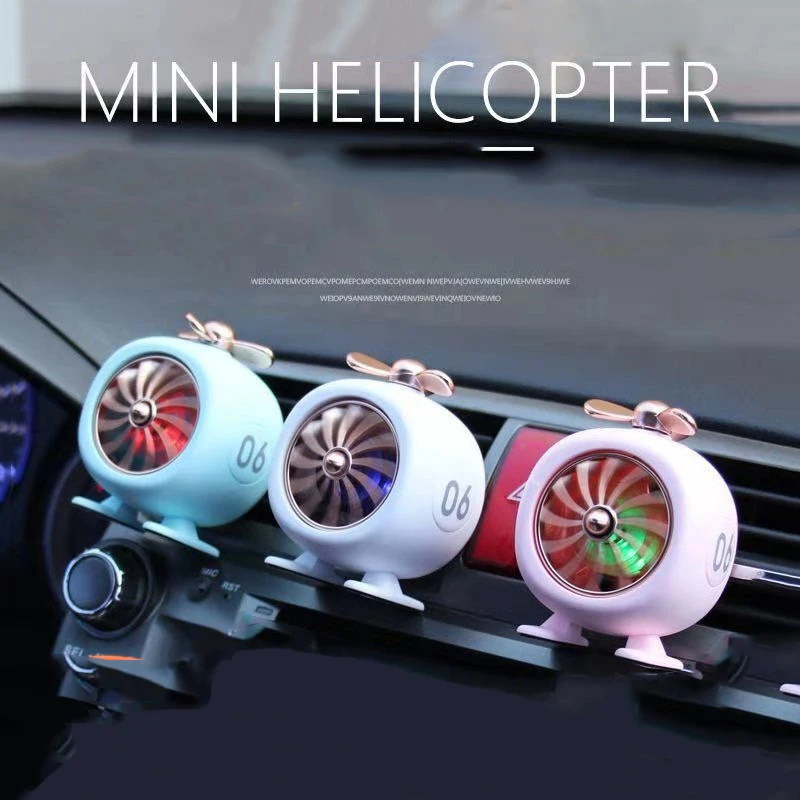 

New Car Air Freshener With Light Rotating Propeller Fragrance Auto Accessories Interior Perfume Diffuse Decoration Car Accessori