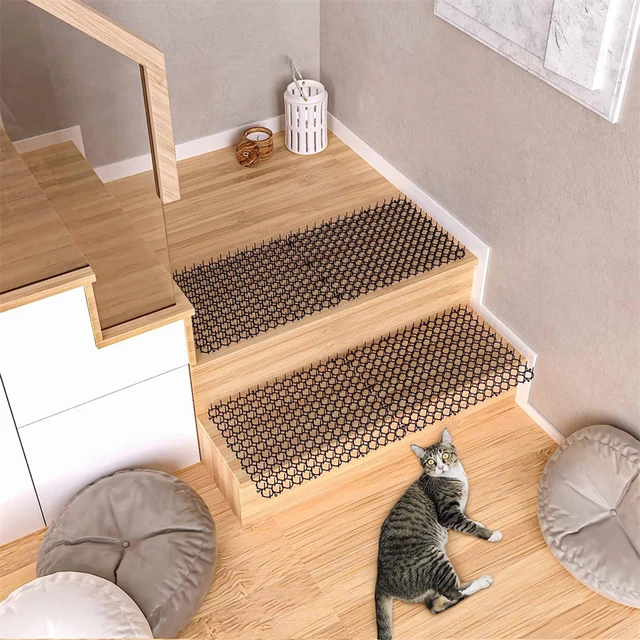 1/12Pcs Easily Cut Light Cat Repellent Mat No Deformation Reliable Cat Deterrent for Preventing Pet Cat from Damaging Furniture 3