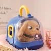 Children Pretend Play Pet Care Cage Set Simulation Electric Plush Puppy Bunny Kitten Interactive Crawling Toy For Toddlers Girls 3
