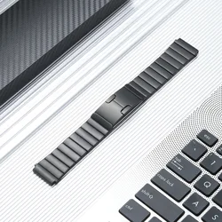 22mm Stainless Steel Metal Watch Strap Replacement Bracelet for 22mm Universal (Black)