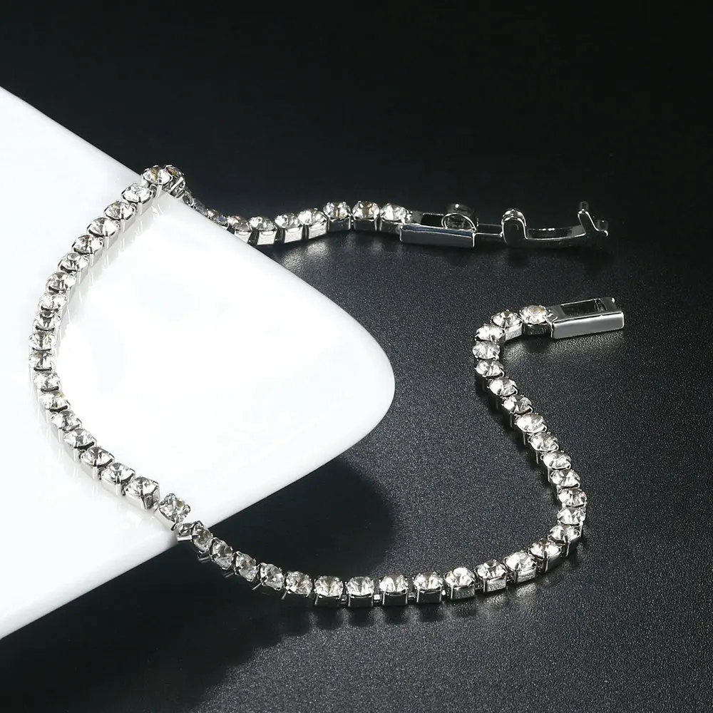 Rose Gold Cubic Zirconia Tennis Bracelet - Elegant Fashion Jewelry Gift