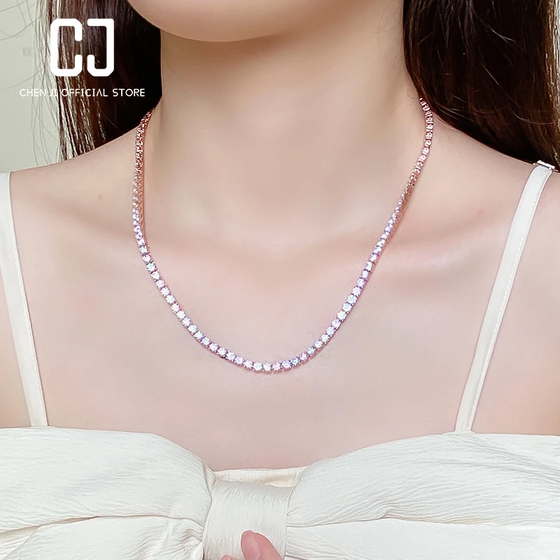 925 Sterling  Silver Full of High Carbon Diamond Platinum Plated Men And Women Wedding Fine  Jewelry Anniversary Gift 2023 New