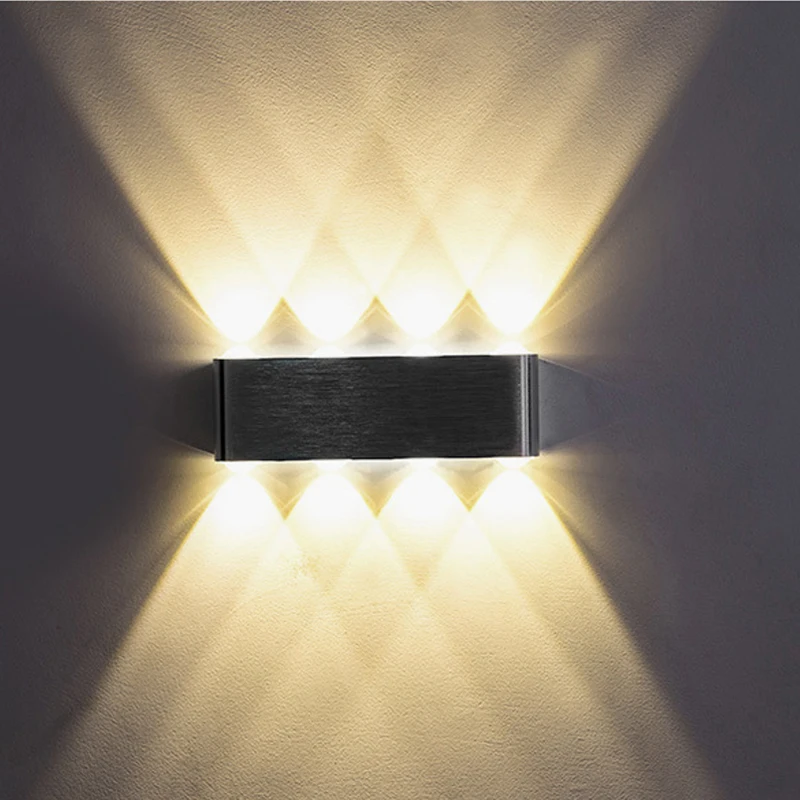90-260V Aluminum Led Wall Lamp Modern Up And Down Outdoor Garden Porch Wall Sconces Indoor Wall Lamps 6W 8W