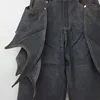 YEAE Ms. 2025 Spring New Irregular Structure Niche Design Bat Wings Pull Jeans 6