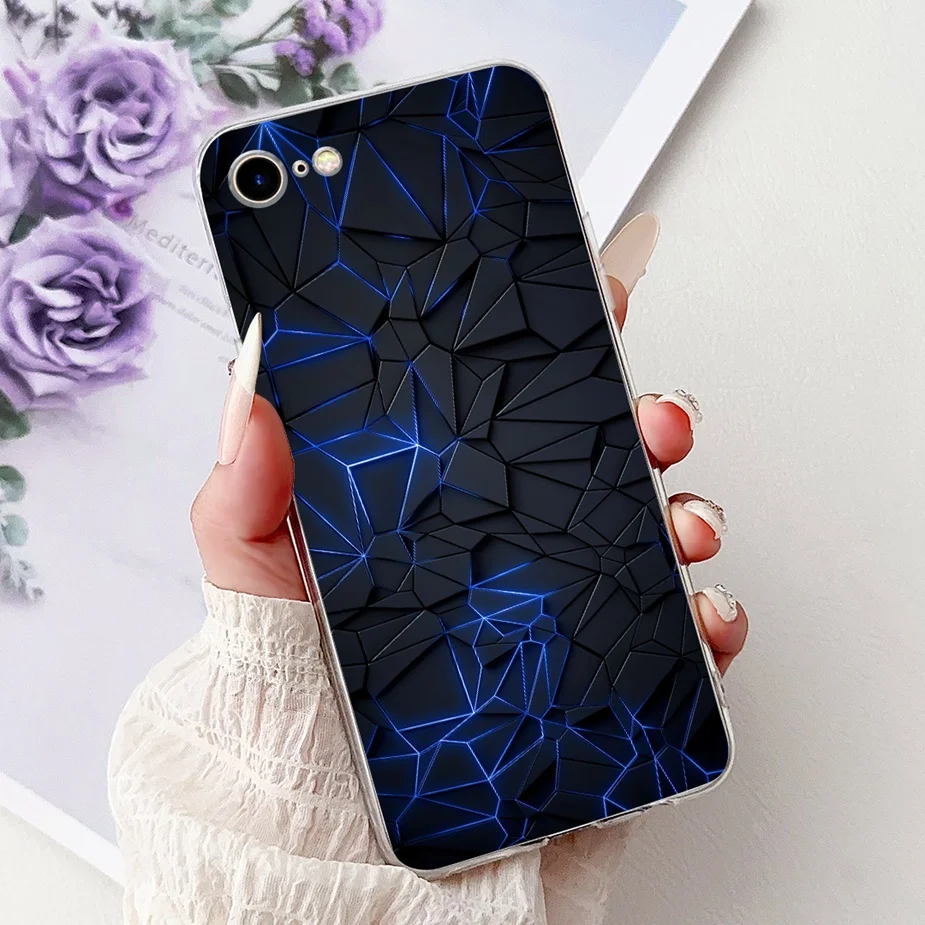 Cute Cat Painted Clear Silicone Soft Slim Phone Case