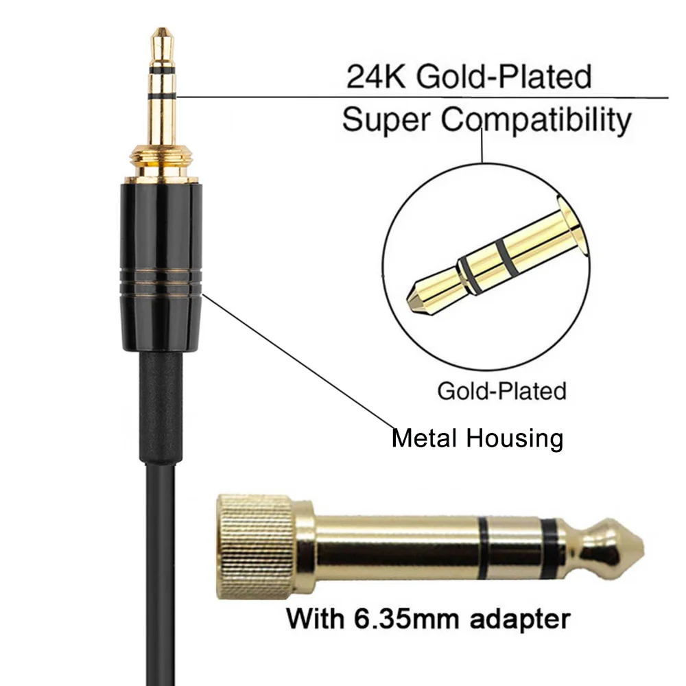 6.35mm Mini XLR OFC Spring Coiled Replacement Stereo Audio Cable Extension Cord Wire For Reloop RHP20 RHP10 RHP 20 10 Headphones
