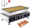 110V Mini Dutch Pancake Baker, 50PCS 1700W Commercial Electric Nonstick Waffle Maker Machine, 1.8 Inches Pancake Maker wit 1