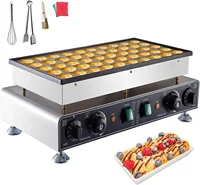 110V Mini Dutch Pancake Baker, 50PCS 1700W Commercial Electric Nonstick Waffle Maker Machine, 1.8 Inches Pancake Maker wit 1