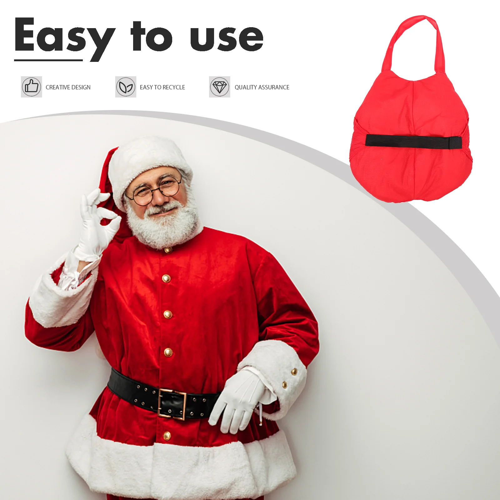 Santa Claus Fake Belly Christmas Costumes Funny Costumes Santa Belly Party Costume Cosplay Stage Show Accessories 1Pc
