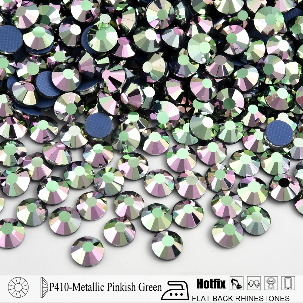 Oleeya Glitter Hotfix Rhinestones - 1440pcs Crystal Pack for DIY Nail Art Accessories