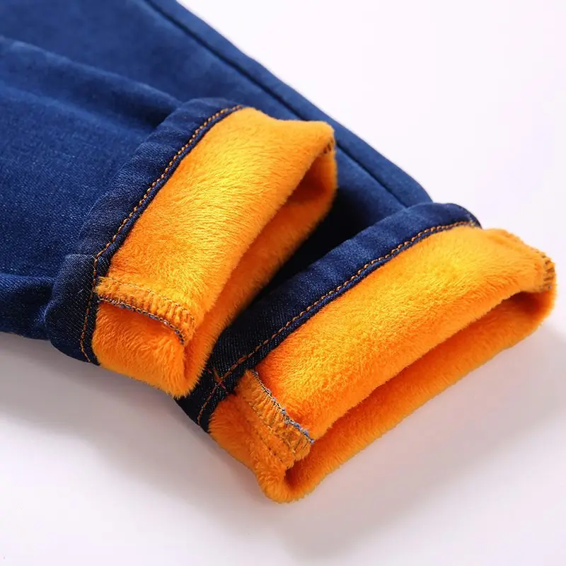 Thicken Velvet Lined Pencil Jeans Winter Skinny Denim Pants Warm Stretch Large Size 80kg Vaqueros Korean Ankle-length Pantalones