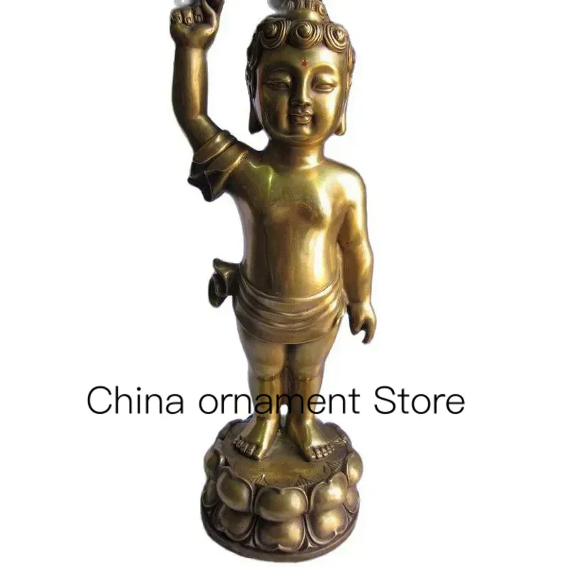 

16CM 26CM 40CM Pure Brass Tibet Buddhism Baby Buddha Sakyamuni Statue