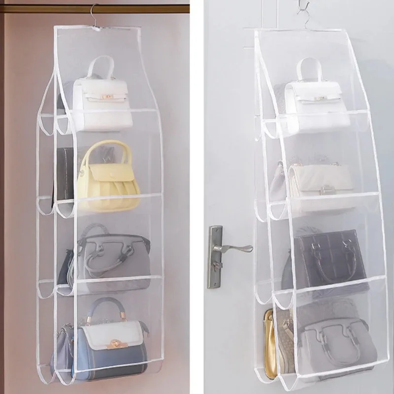 1Pcs Hanging Type Storage Bag 3/4Layer Eco-Friendly Dust-Proof Transparent Bag Organizer For Bag
