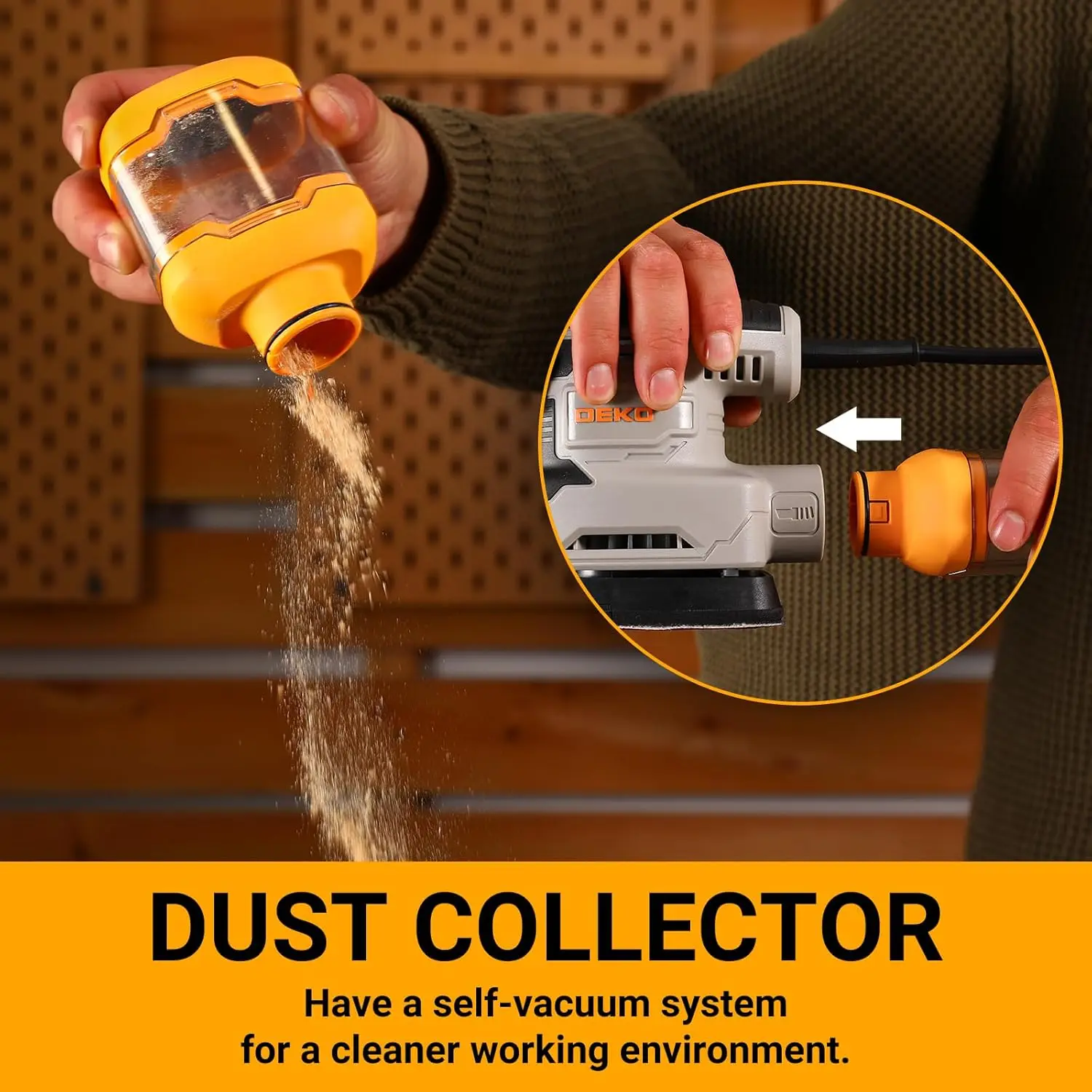 Electric Multi Function Mouse Sander Tool with Dust Collector