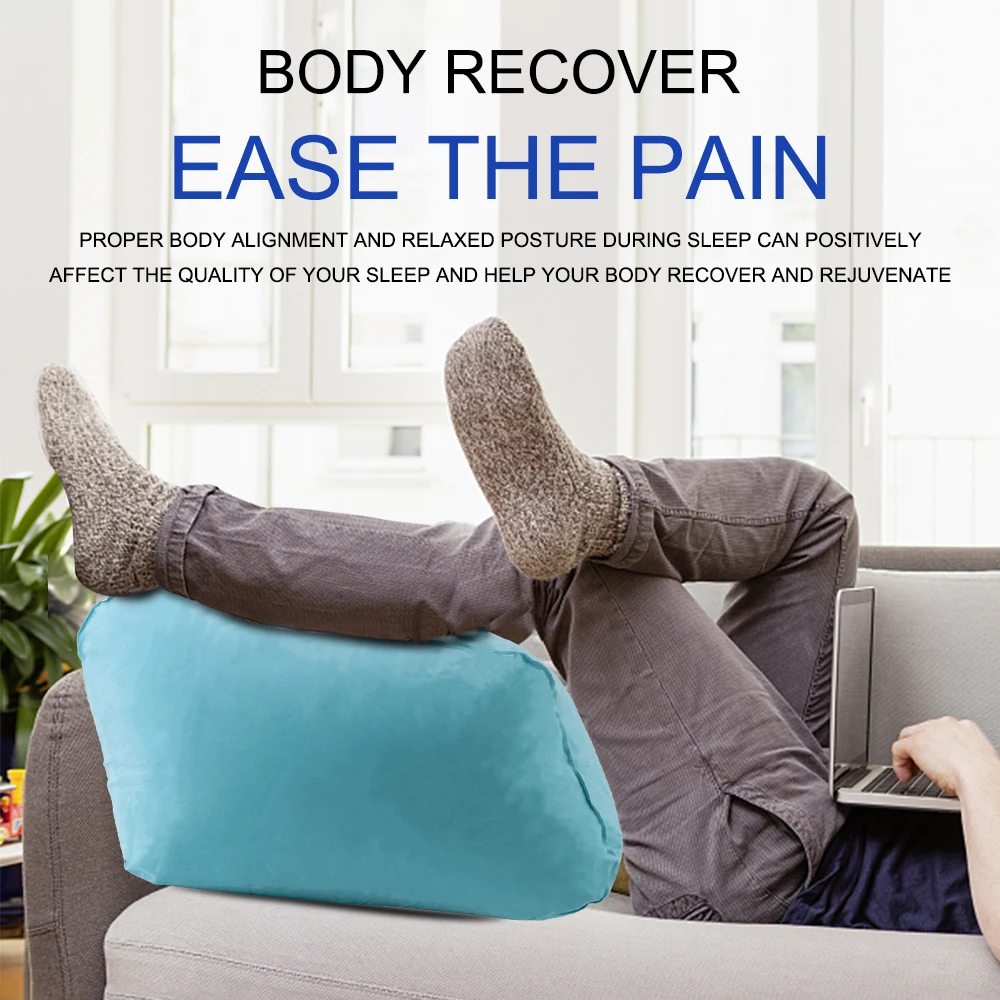 휴대용 PVC 팽창식 다리 베개, 임산부 발 리프트, 휴식 베개, 부드러운 쿠션