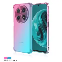 Shockproof Gradient TPU Protective Phone Case Cover for Huawei Nova 10 (Pink Green)