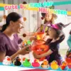 2 inch Assortment Rubber Duck in Bulk,50-Pack Assorted Mini Duck Toy for Ducking Cruise Ship,Floater Duck for Kid Bath Toy Gift 4