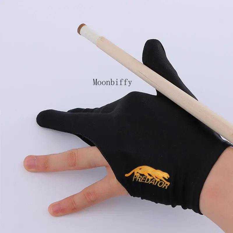 1pc Billiards glove three-finger pool players gloves embroidered slip-proof breathable billiard gloves left hand protective pool gloves billiard accessories