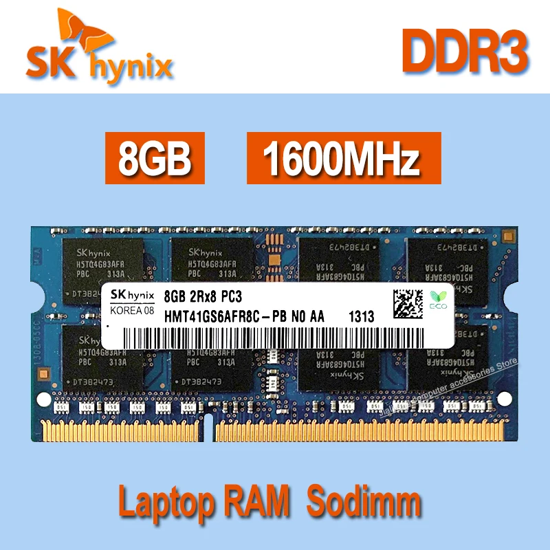 SK Hynix RAM DDR3L 8GB 1600MHz Laptop Memory 2Rx8 PC3L