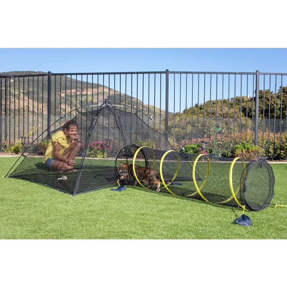 

Outdoor Cat Enclosures for Indoor [Portable Cat Tent, Tunnel, and Playhouse] (Play Tents for Cats and Small Animals)