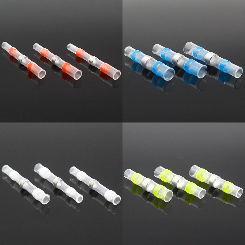 Wärme Schrumpf Draht Anschlüsse 10/20/30PCS SST21 Wasserdichte Hülse AWG22-18 Butt Elektrische Splice Verzinnt Solder Dichtung terminal