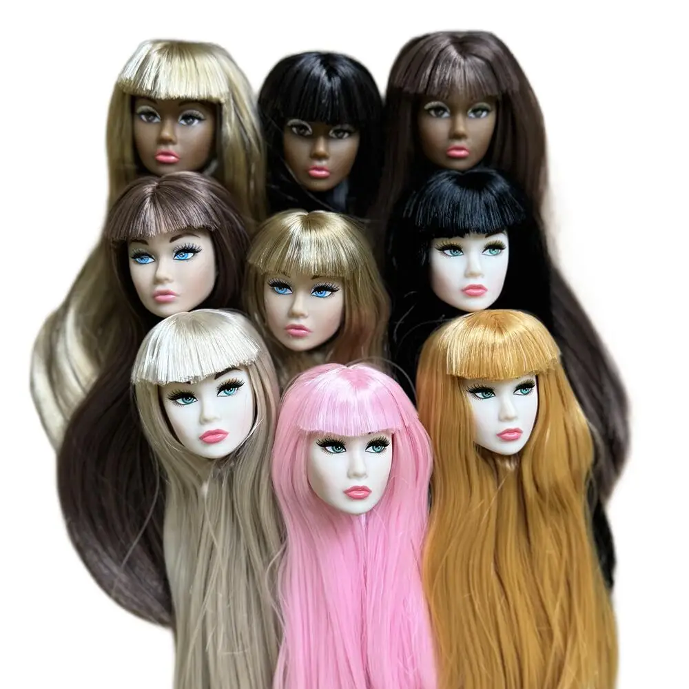 خمر 1/6 PP رؤساء دمية الوجه الأوروبي أبيض بيج بني داكن لون البشرة موضة دمية رئيس يشكلون لتقوم بها بنفسك أجزاء لعبة هدايا الاطفال