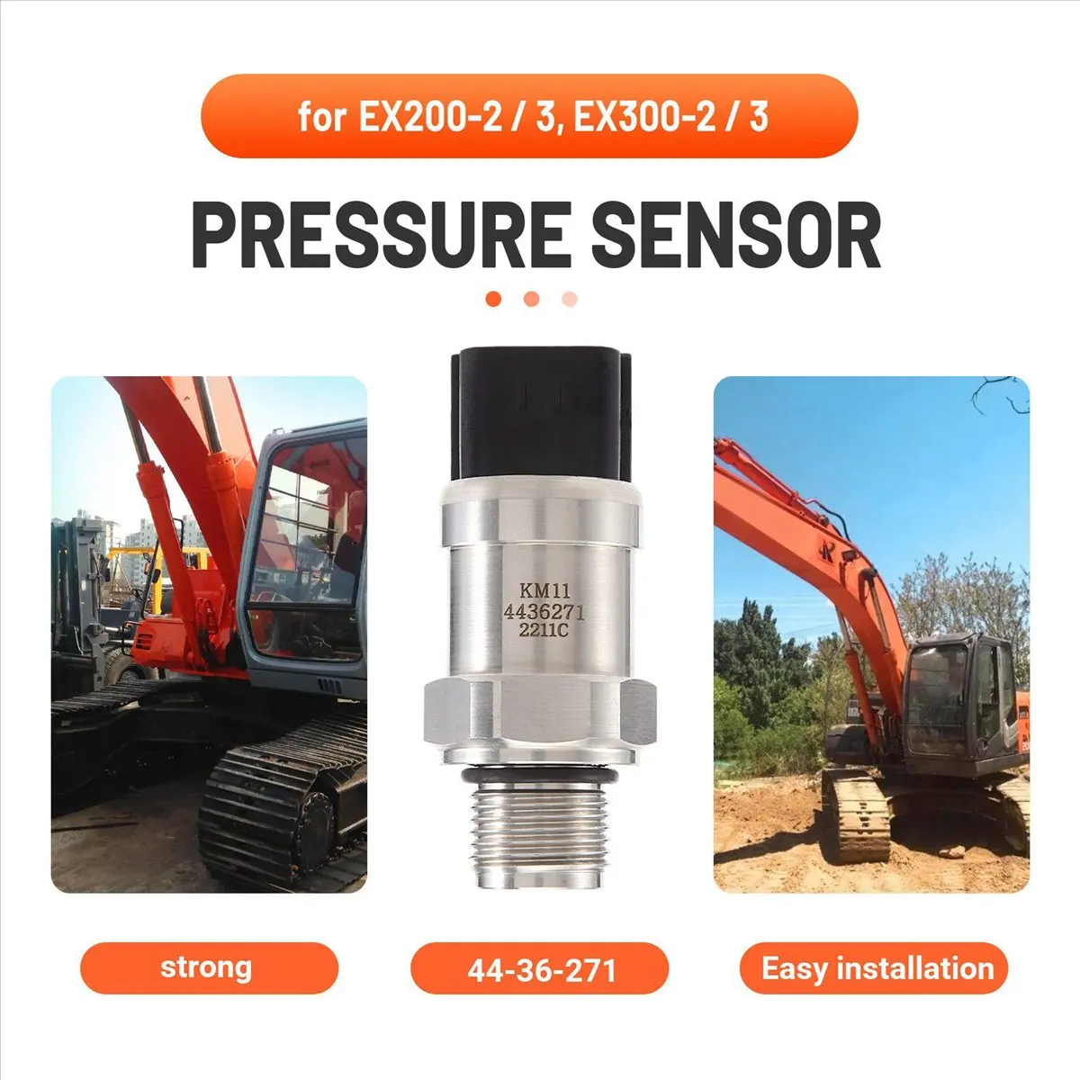 고품질 측정 도구 히타치 EX200-2/3 EX300 2/3 4436271용 굴삭기 압력 센서 재고 있음