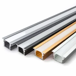 50Cm/2-15Pcs U/V led Aluminum Profile Channel Diffuser Holder for 2812 5050 Led Strip Light Kitchen Cabinet Shelf Hard Lighting