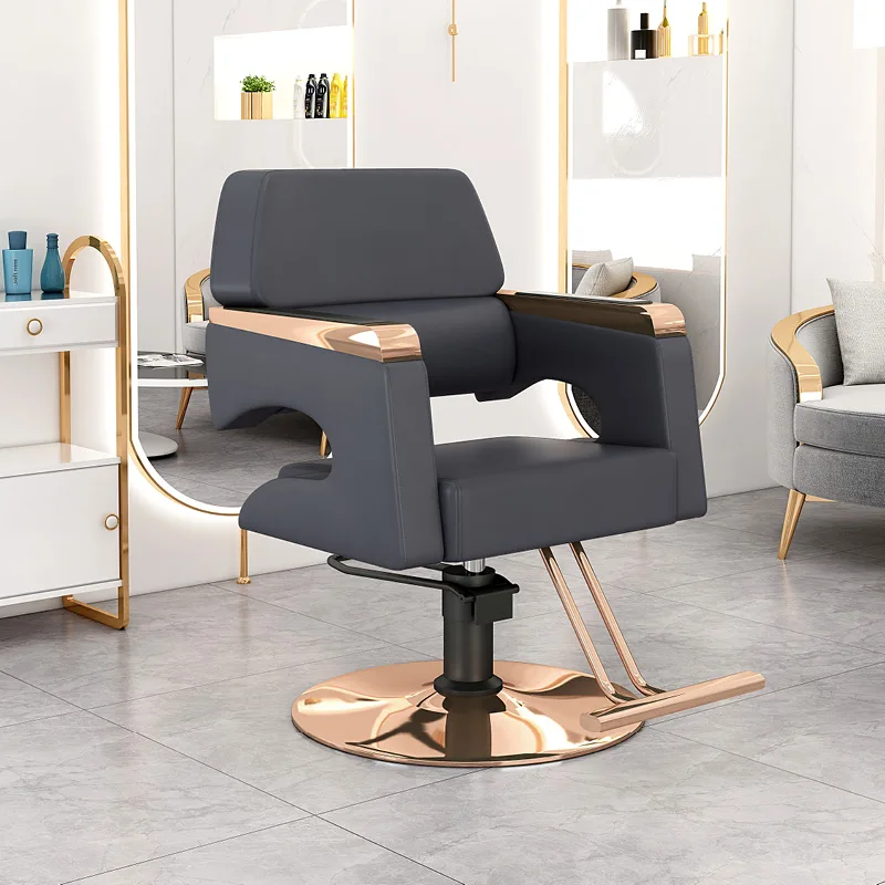 

Aesthetic Manicure Barber Chair Pedicure Luxury Shop Swivel Barber Chair Reception Adjustable Silla Barberia Salon Furniture HY