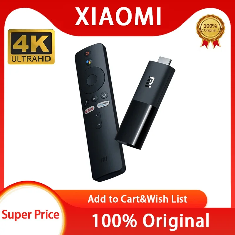 

Global Version Xiaomi Mi TV Stick Android TV 11.0 HDR 4K/1080P 2GB/1GB RAM 8GB ROM Portable Mini TV Dongle Wifi Google Assistant