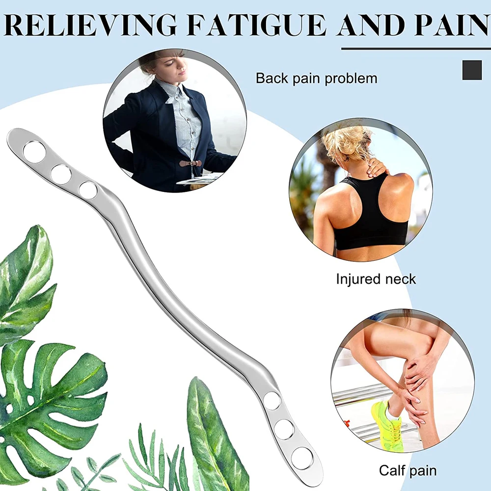 Stainless Steel Scraping Massage Stick Muscle Scraper Tools Metal Guasha Massage Bar for Soft Tissue Body Muscle Pain Relief
