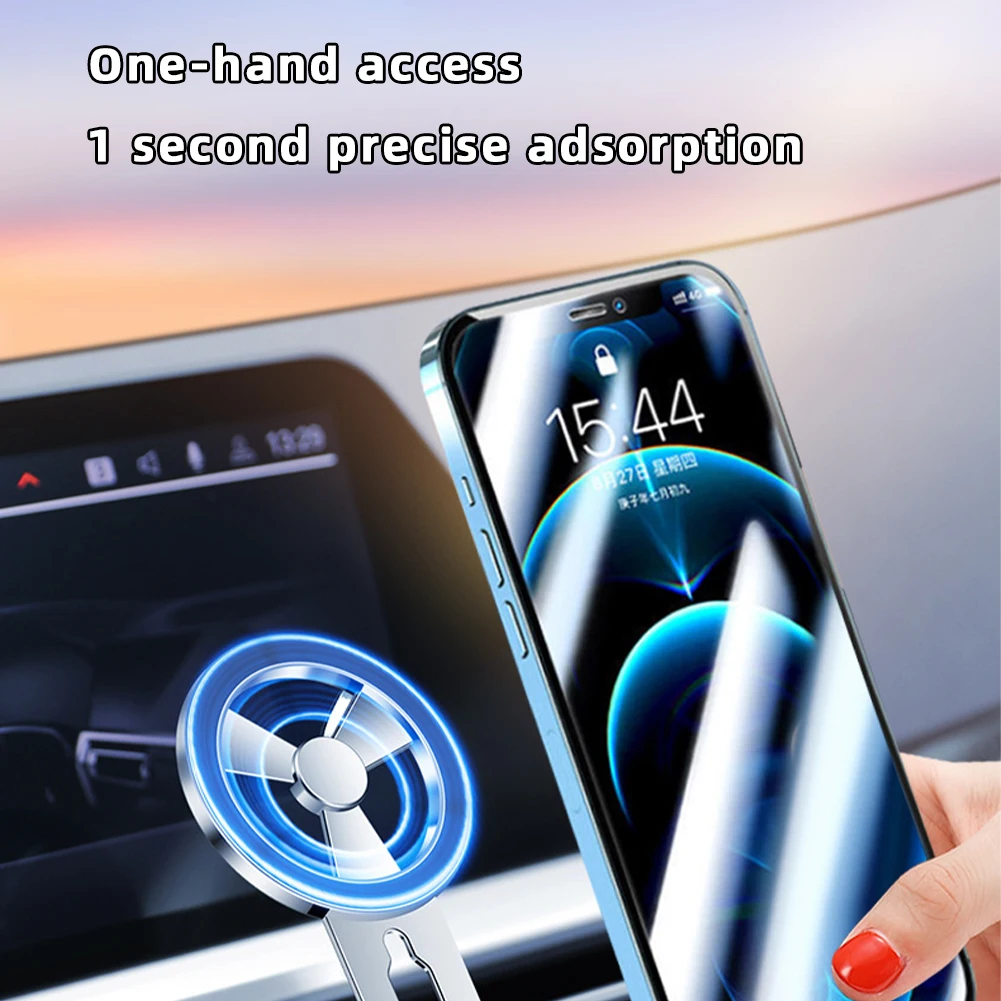 Alloy Magnetic Car Phone Holder Anti-shake Mobile Phone Bracket For SUVs Vehicle