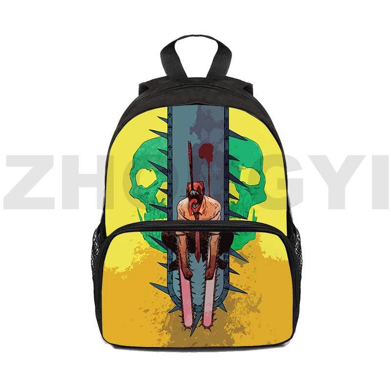 

New Japan Chainsaw Man Backpacks Teenager 3D School Bag for Children Anime Kindergarden 12/16 Inch Cartoon Mini Back Pack Travel