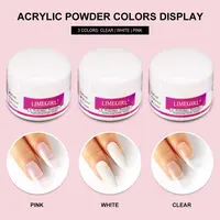 Acrylic Powder Kit And Liquid Monomer Nail Set for Nails Art Extension Decoration With Crystal Nail Tips Carving 3D DIY Tools 2