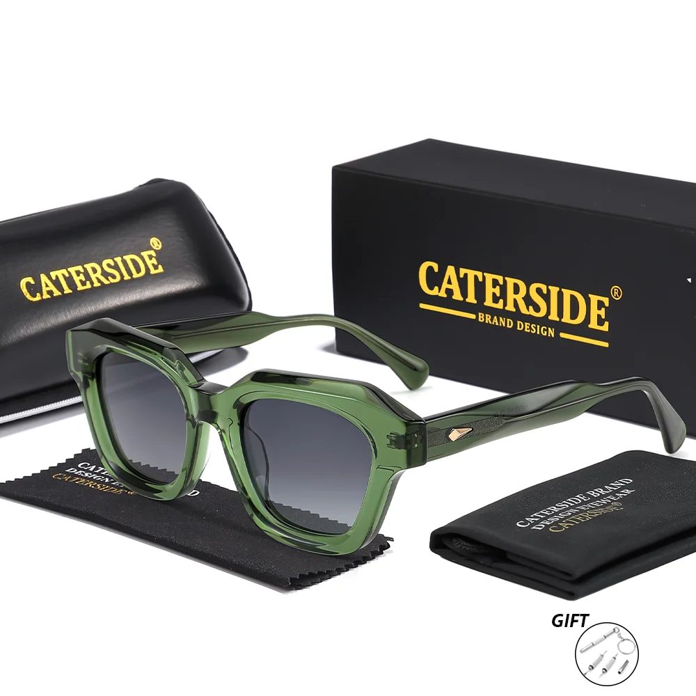 CATERSIDE Neue Männer Optische Sonnenbrille Acetat Rahmen Anpassung Quadratische Linse Brillen Outdoor Myopie Brillen UV400 – Detail 8