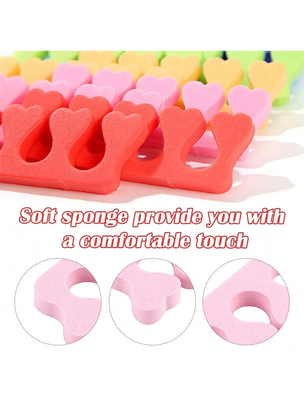 Nail Art Tools Multicolour Nail Art Toe Separators Finger Separators Sponge Soft UV Gel Polish Beauty Tools Manicure Pedicure Pack Nail Kits