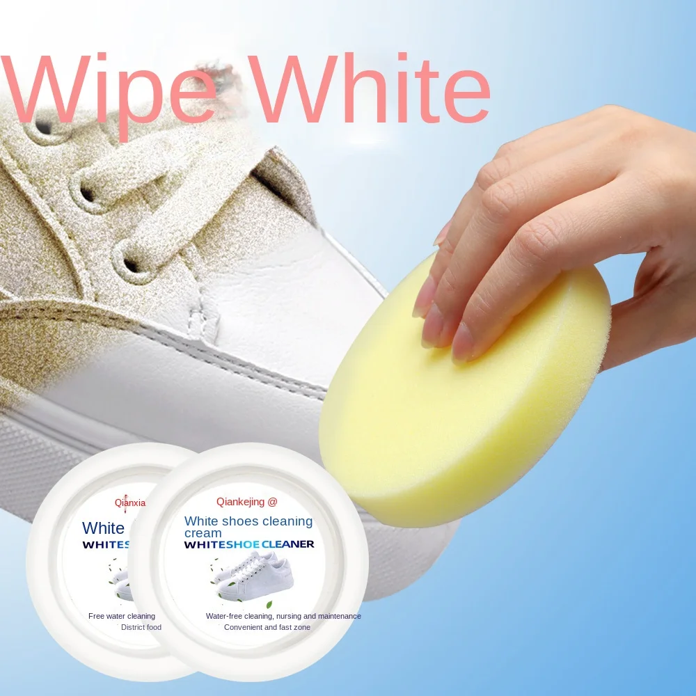 Shoe Cleaning Balm 120g Shoes Cleaning Cream Stains Remover Shoes Whitening All-Purpose Cleansing Cream With Wipe Sponge For Sneakers