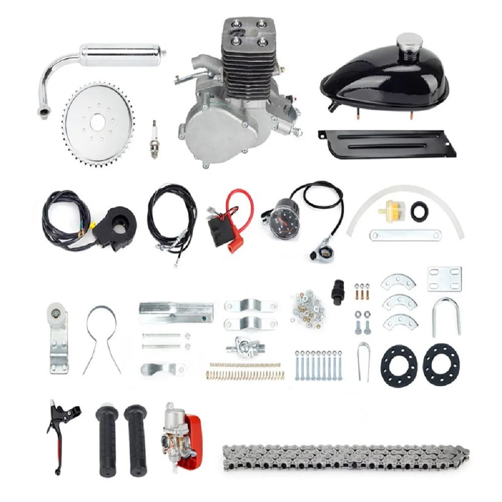 80cc/100cc Bicycle Complete Engine Kit 2 Stroke Gas Bike Motor Clutch Set for DIY Electric Bicycle Petrol Motor Accessoires bicycle engine kit